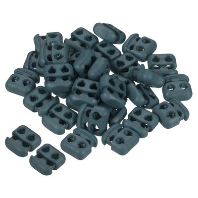 Cord Locks, 30 Pack Oval Spring Toggle Stopper, Sea Green