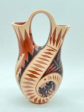 Native American Jemez Pottery wedding vase Geraldine Sandia