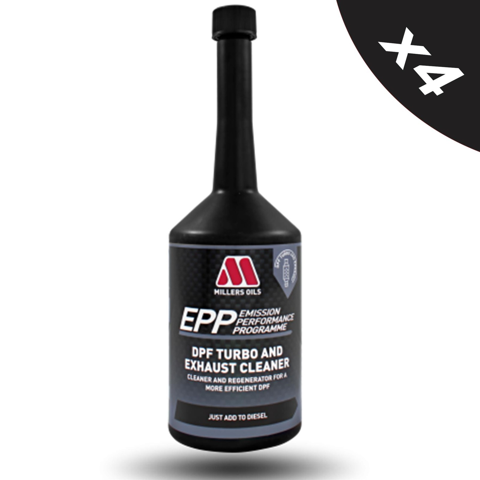 Millers EPP DPF Turbo & Exhaust System Cleaner Soot Remover 4x400ml
