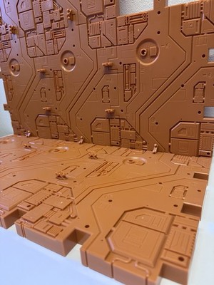 Zeta Toys Zeta-Ex Display Base orange (8 Stück) mit Verbinder Pins / MP-Waage
