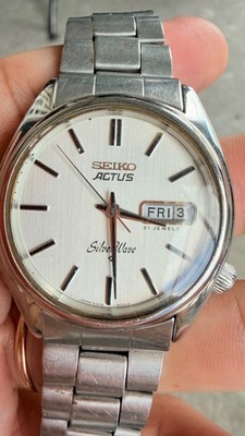 Vtg SEIKO ACTUS SILVERWAVE 6306-8010 Automatic 21J Screw-Down Crown Original Ban