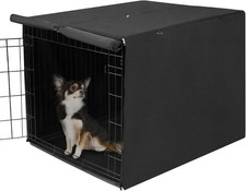 Small Dog Crate Cover Indoor, Double Door Durable Polyester Pet Kennel Cover ...