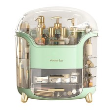 Makeup Organizer Box with Lid Drawers Waterproof Dustproof Cover