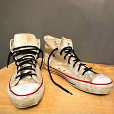 Vintage USA Converse Chuck Taylor All Star White Canvas High Top Men's US 8.5