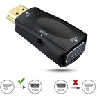 HDMI Auf zu VGA Stecker HD 1080p Adapter Konverter AUX Audio Video Kabel Laptop