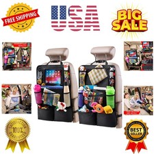 Backseat Car Organizer, Kick Mats Back Seat Protector with Touch Screen Table...
