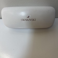 SWAROVSKI AUTHENTIC WHITE EYEGLASSES SUNGLASSES HARD CASE W/CLOTH NEW
