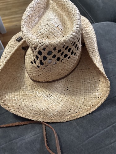Sombrero de paja natural moldeable Stetson Bridger - talla mediana - Imagen 3 de 5
