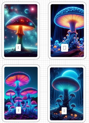 Magic Mushrooms Night Sky Glow ATM DEBIT CREDIT STICKER SKIN Stars Milky Way USA