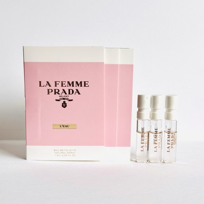 3 x La Femme Prada L'Eau Eau de Toilette EDT Spray Sample 1.5 ml each