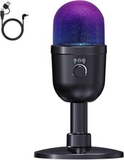 USB Gaming Condenser Microphone for PC/Desktop,192kHz/24Bit,Noise Cancellatio...
