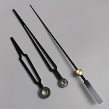 1 Set of Metal Pointer Aluminum Quartz Clock Hands Black DIY Clocks
