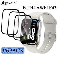 3/6PACK Clear Black Edge Ceramic Film Screen Protector For HUAWEI Watch Fit 3