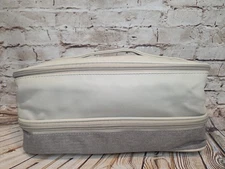 Hair Dryer Carrying Case Makeup Case NEW Tan/Gray Handle