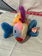 TY Beanie Buddy - LIPS the Fish 13 inch - MWMTs Stuffed Animal Toy