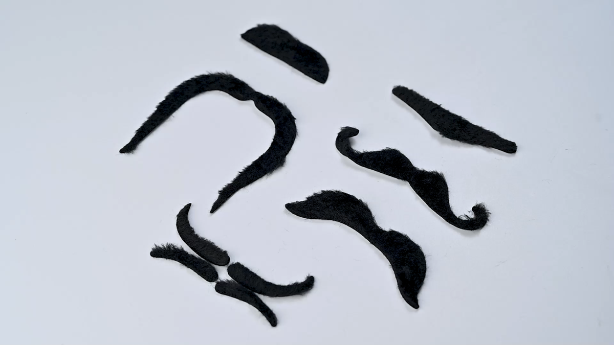 60 Stück Schnurrbart Aufkleber - 20 Stile Künstliche Bärte Für Halloween Kostüme