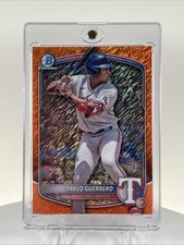 2025 Bowman Chrome Prospects Orange Shimmer Refractor /25 Pablo Guerrero Rangers