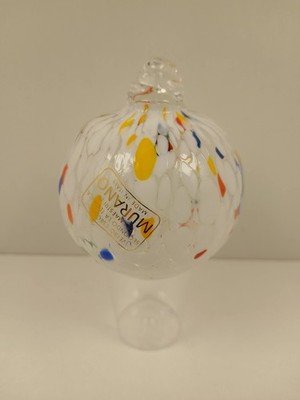 eine Kugel aus Murano Glas Weiß-Multicolor aus Venezia (Sa-Sa-1-IT2198-3)