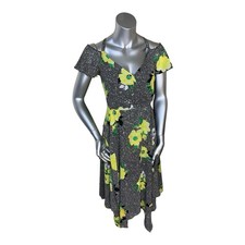 INC International Concepts NWT 10 Women Floral Off Shoulder Ruffle Dress G128