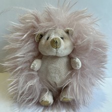 FAO Schwarz Sparklers Pink Hedgehog 7" Plush Glitter Gold Stuffed Animal Toy