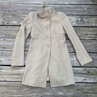 United Color of Benetton  Vintage Wool Blend Women's  Tench Coat Size M. 