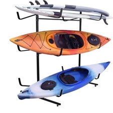 6 Kayak Storage Rack Freestanding Paddle Sup Stand Heavy Canoe Holder Hanger