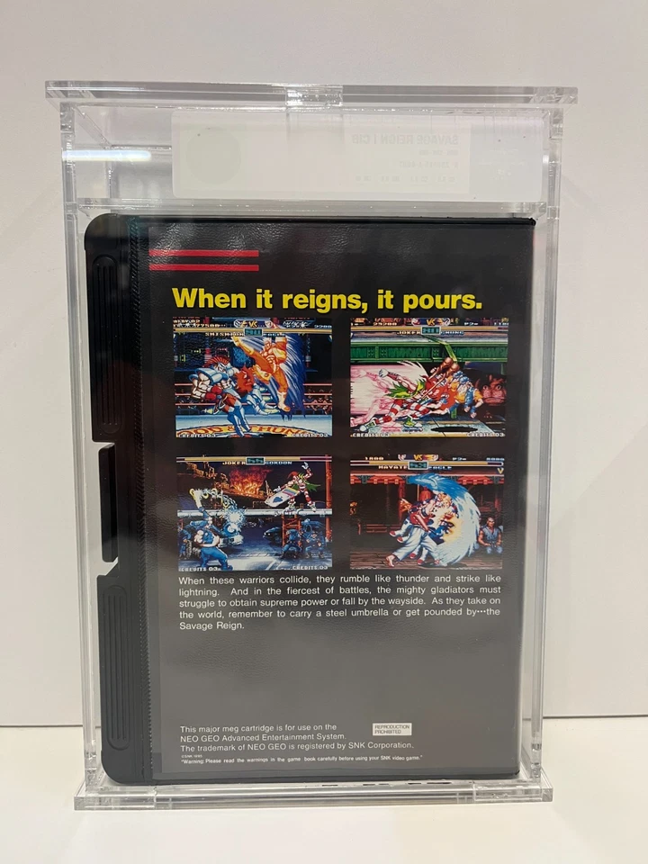 SAVAGE REIGN - SNK NEO GEO NEOGEO AES RARE NTSC USA 1995 ORIGINAL TGM GRADED 9.6 - Immagine 3 di 4
