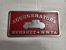 Vintage Car Club Plaque Accelerators Everett-wwta Vintage Car Club Plaque Accelerators Everett-wwta