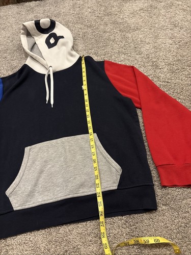 Polo Ralph Lauren Herren Color Block Hoodie Gr. Large L blau rot grau SPELLOUT - Bild 4 von 7