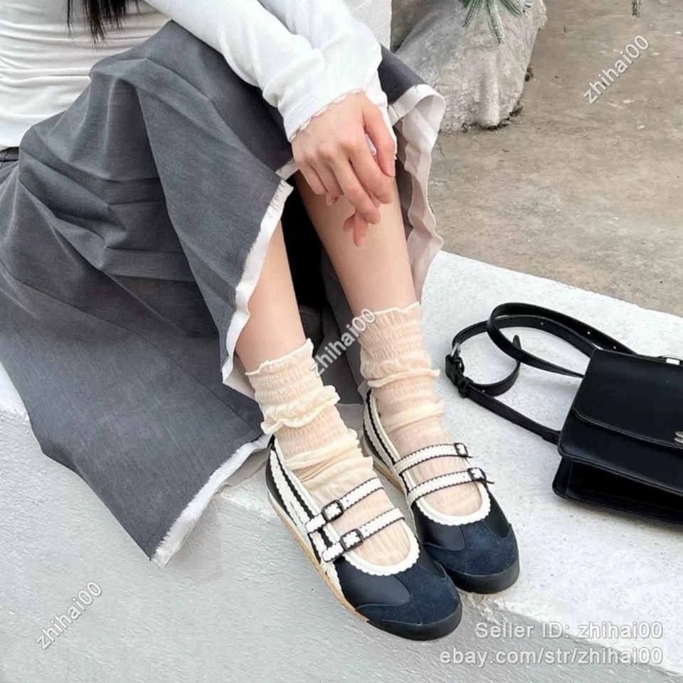 Черно-белые туфли Patou X Onitsuka Tiger Mexico 66 Tgrs модель Mary Jane 1183c379-002 - Изображение 4 из 4