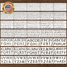 35 Pcs Letter Stencils for Painting 4 X 7 Inch Reusable Plastic Small Number and