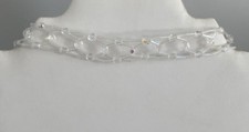 Beautiful Aurora Borealis Crystal Choker Necklace 15.5  