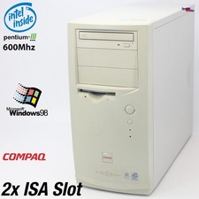 2x ISA COMPAQ ECS P6BXT-A PC COMPUTER PENTIUM III 80GB 128MB WINDOWS 98 SE