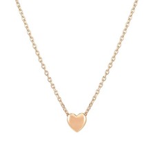 14K Rose Gold Plated Heart Necklace  Cute Dainty Love Pendant Necklaces for Wom