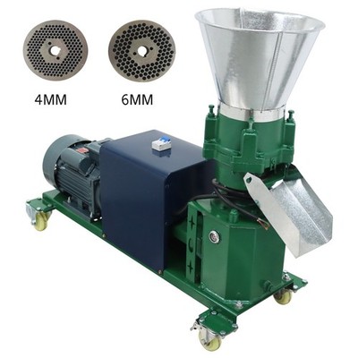 4MM 6MM Feed Pellet Mill Machine 4-Heads Feeding Granulator 150-200KG/h 220V