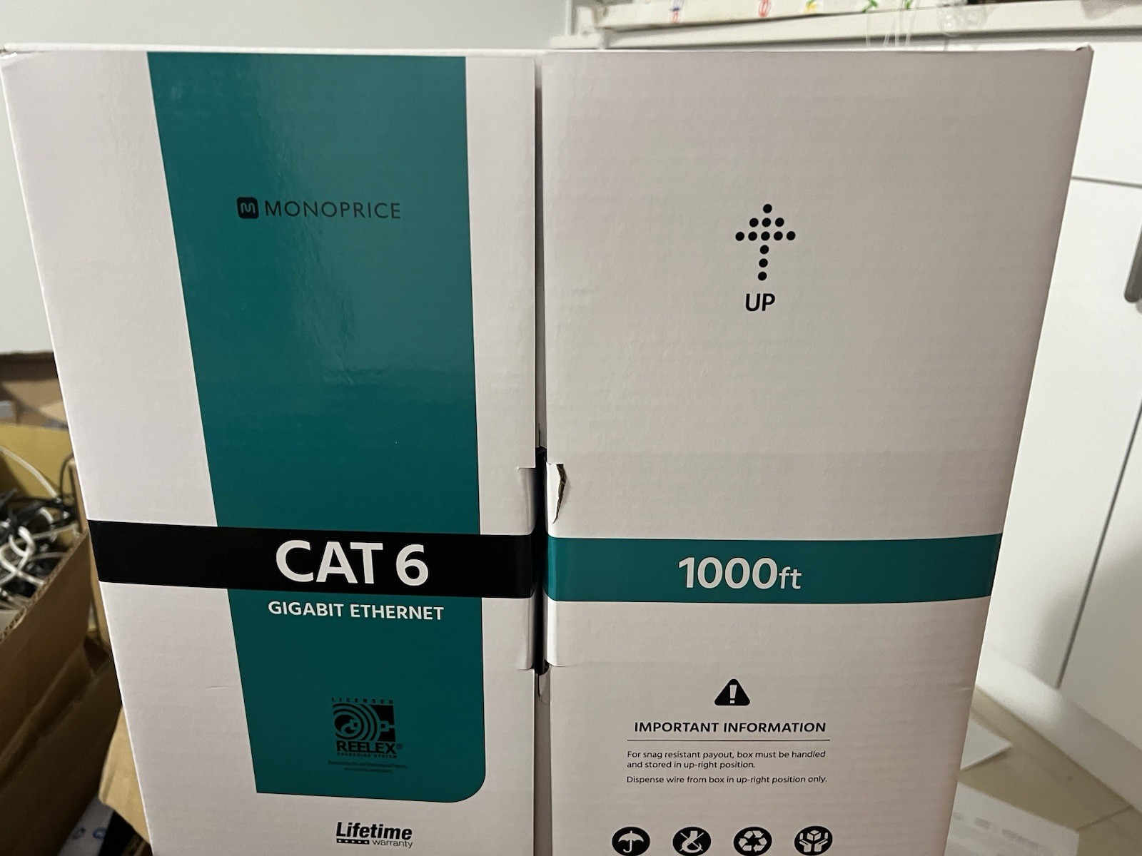 CAT6 1000FT  Yellow 1-pack