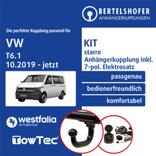 Für VW T6.1 California Camper 10.2019-jetzt AHK starr +7pol spez. E-Satz NEU TOP