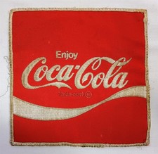 Large Vintage Embroidered Coca-Cola Patch Employee Uniform Work Shirt Adverising