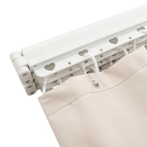 Wall Mounted Shower Curtain Bathroom Folding Shower Curtain Rod Kit 110.23 lbs - Picture 12 of 21
