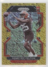 2021 Panini Prizm Rookie Gold Shimmer Prizm 2/10 Demetric Felton #411 0xh3