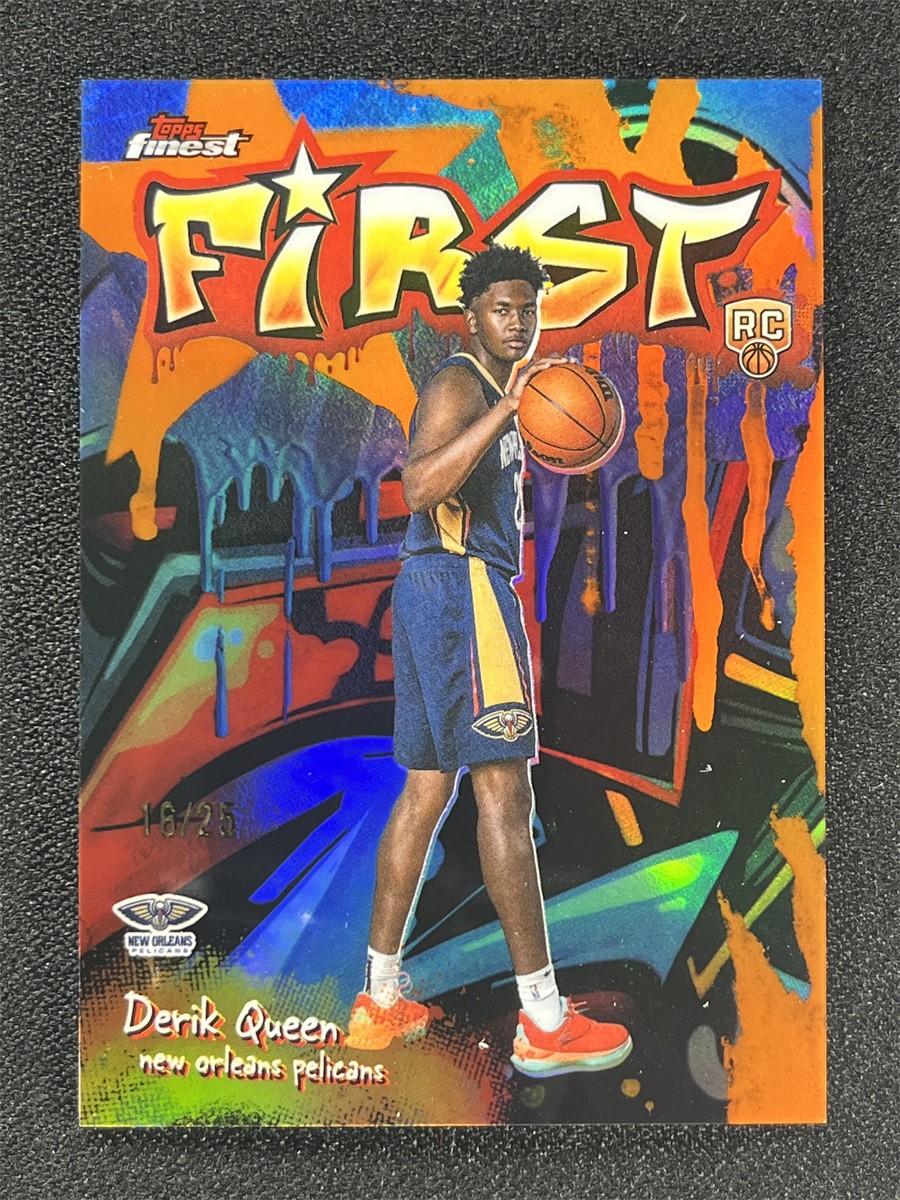 2025-26 Topps Finest Derik Queen #F-13 First RC Rookie Orange Refractor /25