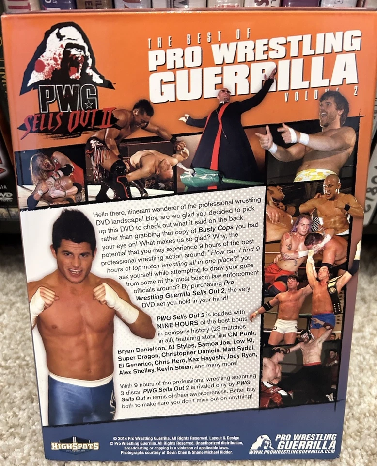 Pro Wrestling Guerrilla Sells Out Volume 2 3-DVD Set CM Punk WWE AEW Rare OOP Foto 2 de 4