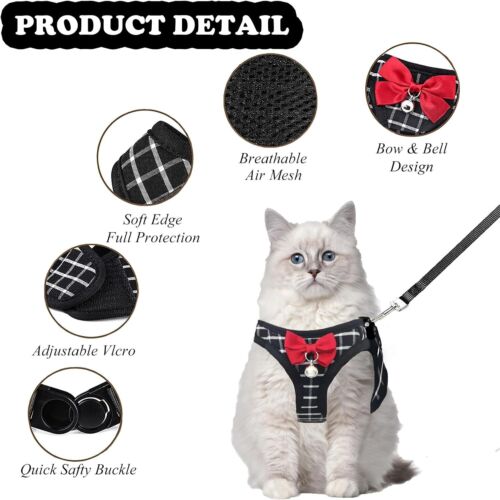 Escape-Proof Cat Harness and Leash Set – Breathable Adjustable Mesh Pet Harness - Picture 5 of 18