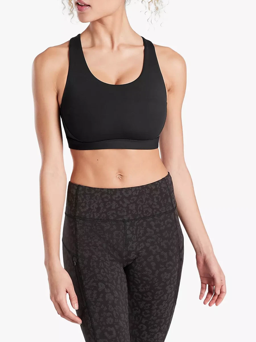 Athleta Ultimate Supersonic D-DD Cup Sports Bra, Black MEDIUM