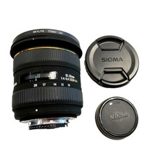Sigma EF-S 10-20mm 1:4-5.6 DC HSM Lens for Nikon Skylite UV Filter Caps Case
