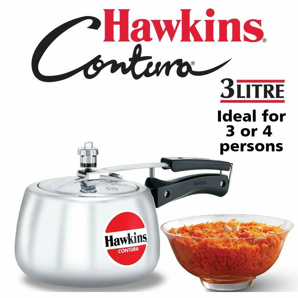 Hawkins Contura Pressure Cooker 3 Litres Kitchen Appliance