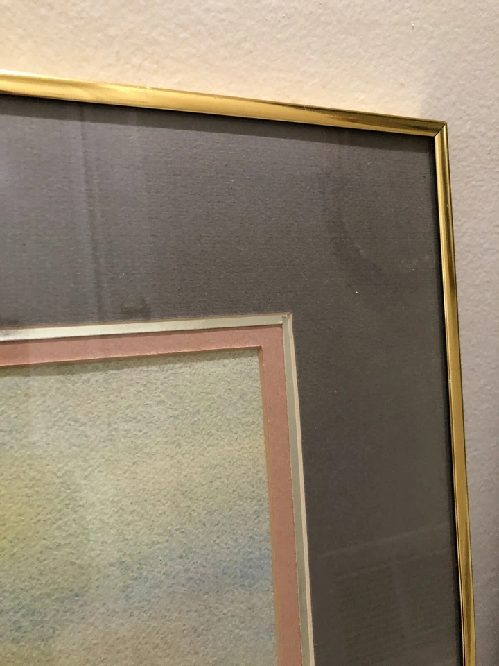 Pintura Acuarela Original Sadie Kanavel Águilas, Firmada, Enmarcada, 13" x 19" Foto 3 de 4