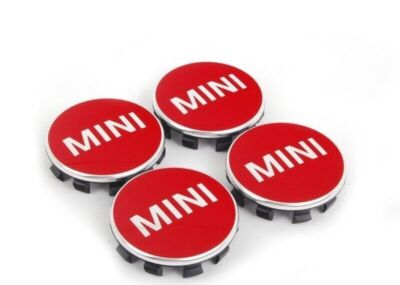 MINI Cooper Wheel Center Cap Set 52mm Chili Red Genuine 36132354148