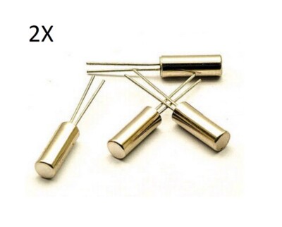 2X QUARZI 32.768 KHZ Oscillatore Cilindrico Quarzo Pic Arduino 3x8 Mm - Foto 2