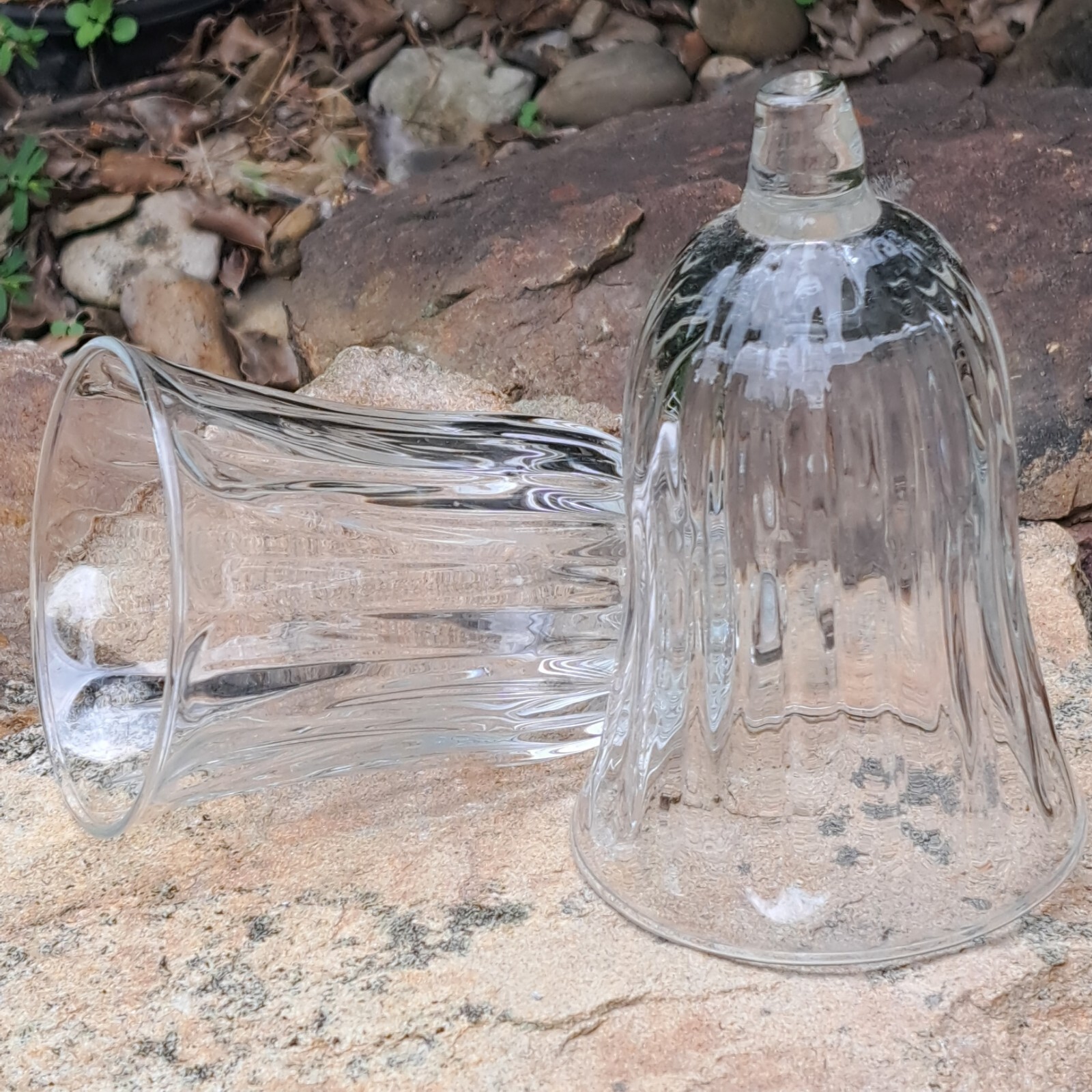 HomeCo Votive Cup Candle Holder Set Royal Ribbed Vertical Clear Glass 4.75"